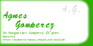 agnes gompercz business card